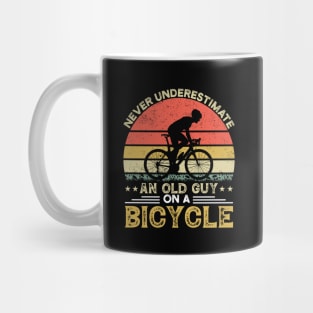 Never Underestimate An Old Guy On A Bicycle Rider Mug